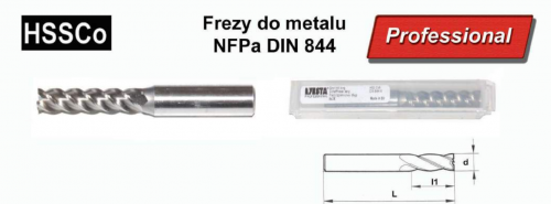235736	20,0  DIN 844 L  HSSE / HSSCo8  Frez długi